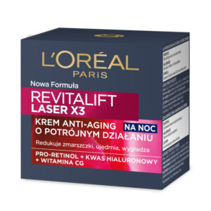 Revitalift Laser X3 krem anti-aging o potrójnym działaniu na noc