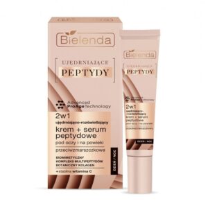 Ujędrniające Peptydy ujędrniająco-rozświetlający krem + serum peptydowe 2w1 pod oczy i na powieki