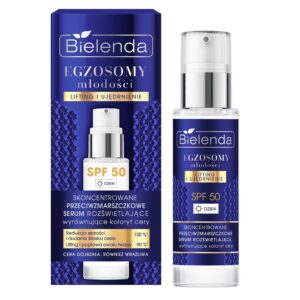 Egzosomy Młodości skoncentrowane przeciwzmarszczkowe serum rozświetlające SPF50