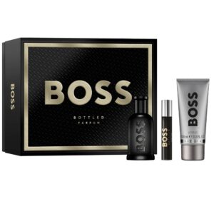 Boss Bottled zestaw perfumy spray 100ml + żel pod prysznic 100ml + perfumy spray 10ml