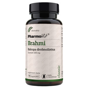 Brahmi Bakopa drobnolistna ekstrakt 20:1 suplement diety 90 kapsułek