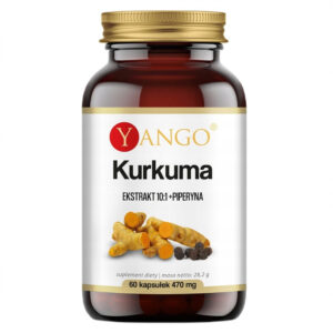 Kurkuma ekstrakt + piperyna suplement diety 60 kapsułek