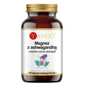 Magnez z ashwagandhą z dodatkiem szafranu i witaminy B6 suplement diety 90 kapsułek